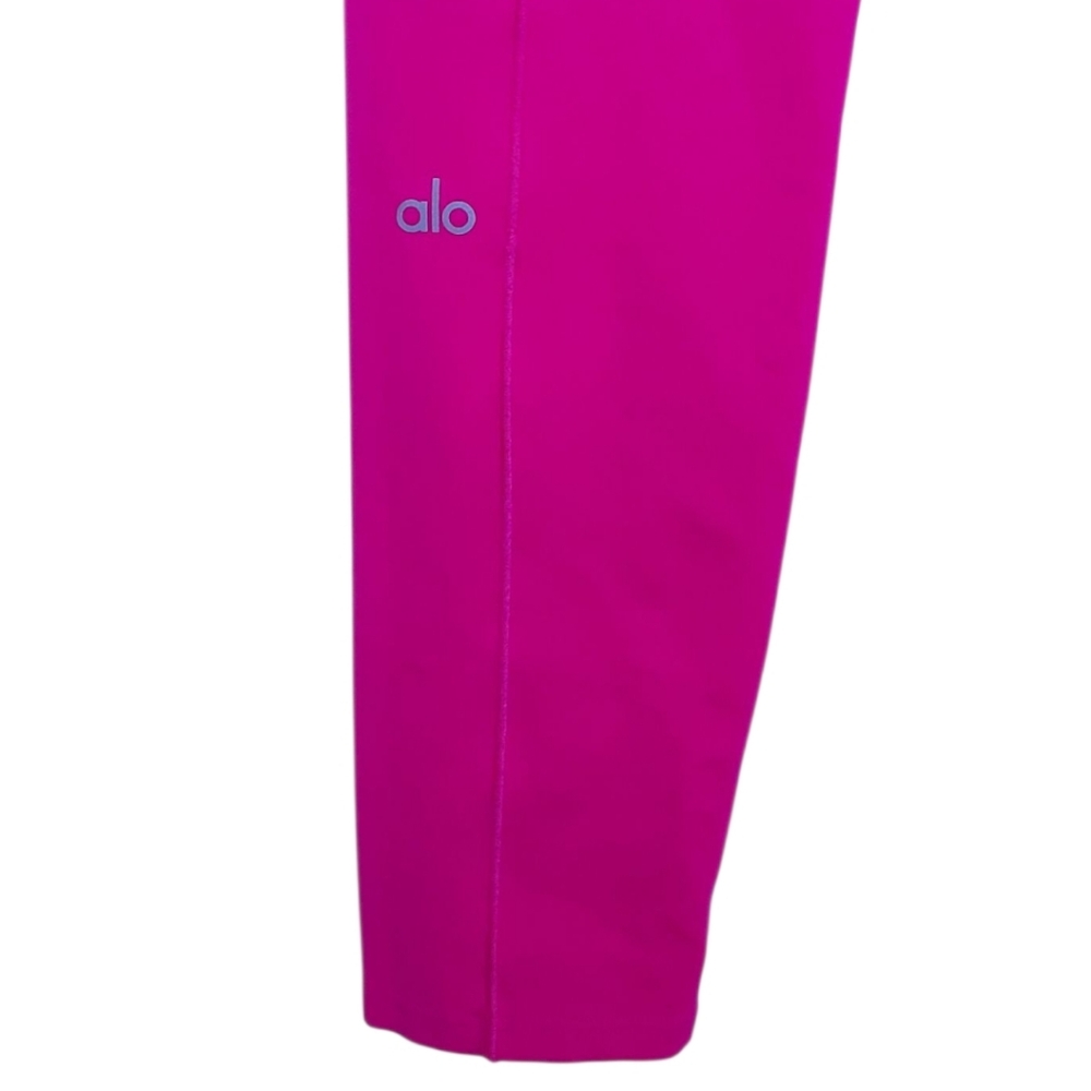 Alo Yoga High Waist Visionary Leggings M Hot Pink 7/8 length Workout Gym - Picture 8 of 13